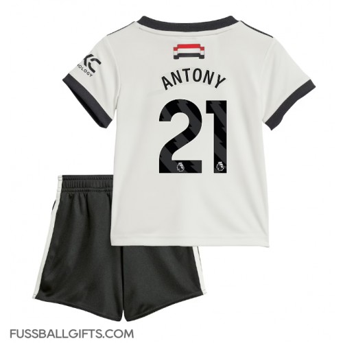 Manchester United Antony #21 Fußballbekleidung 3rd trikot Kinder 2024-25 Kurzarm (+ kurze hosen)